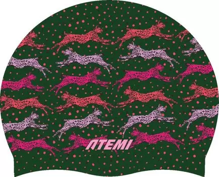 Шапочка для плавания Atemi silicone cap jumping lynx TSC1JL Принт