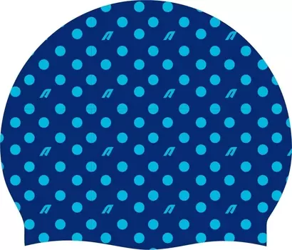 Шапочка для плавания Atemi silicone cap Point blue TSC1PBE Принт