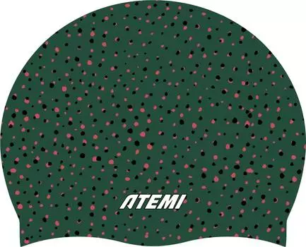Шапочка для плавания Atemi silicone cap Point green TSC1PG Принт