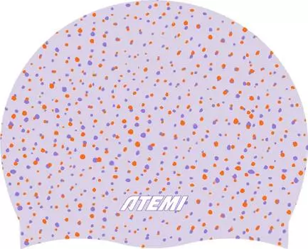 Шапочка для плавания Atemi silicone cap Point violet flower TSC1PVF Принт