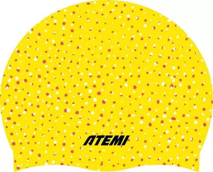 Шапочка для плавания Atemi silicone cap Point yellow TSC1PY Принт