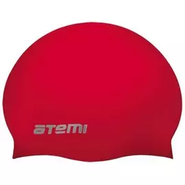Шапочка для плавания Atemi силикон, красная, SC309