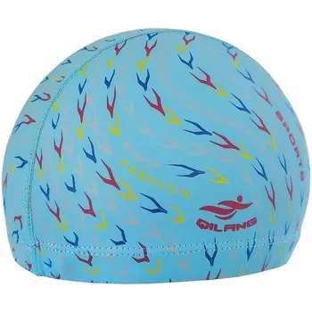 Шапочка для плавания B31561 с принтом ПУ (голубые)