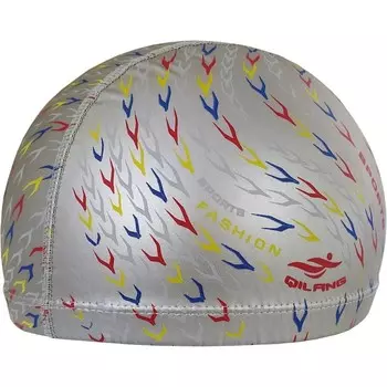 Шапочка для плавания B31562 с принтом ПУ (серые)