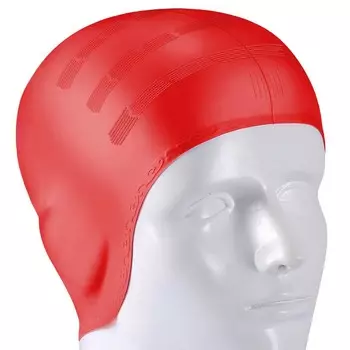 Шапочка для плавания Sportex B31565 силиконовая анатомическая (красная)