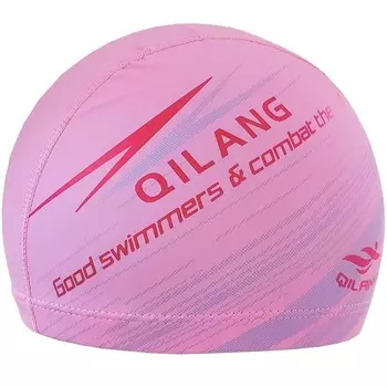 Шапочка для плавания B31567-4 с принтом ПУ (розовая)