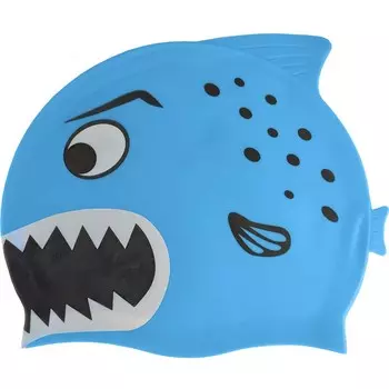 Шапочка для плавания B31573 детская силикон (голубая Пиранья)
