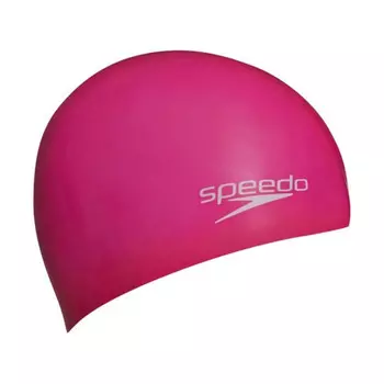 Шапочка для плавания детская Speedo Plain Moulded Silicone Cap Jr 8-70990F290 ярко-розовый