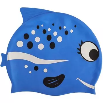 Шапочка для плавания детская Sportex силикон E38898-6 синяя Рыбка