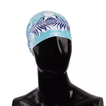 Шапочка для плавания, для длинных волос Alpha Caprice SCL 5 - white leaf