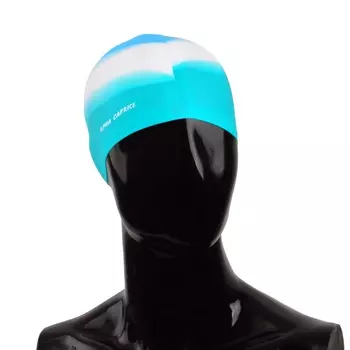 Шапочка для плавания, для длинных волос Alpha Caprice SCL 7 - skyblue\wh\turq