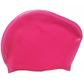 Шапочка для плавания Dobest силиконовая, для длинных волос KW40 розовый