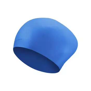 Шапочка для плавания Nike Long Hair Silicone, NESSA198460, Голубой, силикон