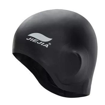 Шапочка для плавания силиконовая с выемками Sportex E38905 черный