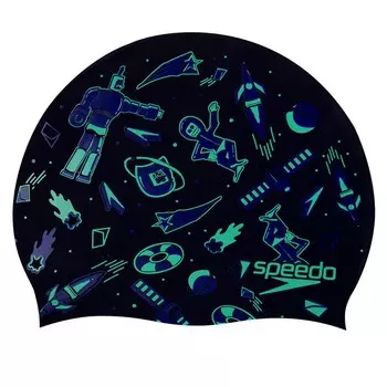 Шапочка для плавания Speedo Slogan Cap Jr 8-08386F296 черный