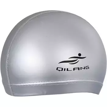 Шапочка для плавания Sportex B31551 одноцветная ПУ (серая)