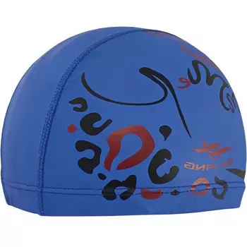 Шапочка для плавания Sportex B31555 с принтом ПУ (синие)