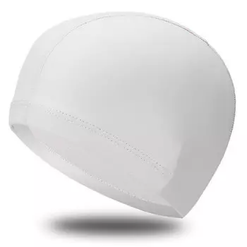 Шапочка для плавания Sportex ПУ одноцветная B31516 белый