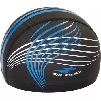 Шапочка для плавания Sportex с принтом ПУ E36890-8 черный