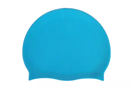 Шапочка для плавания Sportex силиконовая, взрослая E42800 голубой