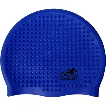 Шапочка для плавания Sportex взрослая массажная (синяя) C33538-1