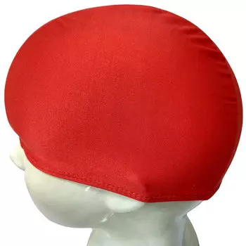 Шапочка для плавания текстиль детская (красная) B26291