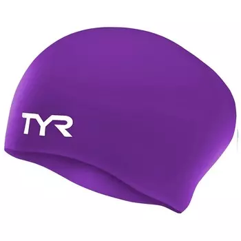 Шапочка для плавания TYR Long Hair Wrinkle-Free Silicone Cap LCSL-510 фиолетовый