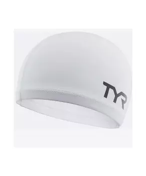 Шапочка для плавания TYR Silicone Comfort Swim Cap, силикон, LSCCAP/100, белый