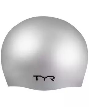 Шапочка для плавания TYR Wrinkle Free Silicone Cap, силикон, LCS\040 серебристый