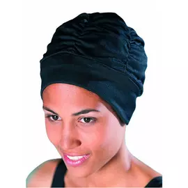 Шапочка для плавания женская Fashy With Plastic Lining 3403-20, полиэстер, черный