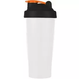 Шейкер спортивный S01-600 белый с черным и оранжевым