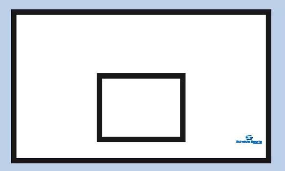 Щит баскетбольный из фибергласа 120х90 см, толщиной 24 мм Schelde 1611873 910-S6.S2007