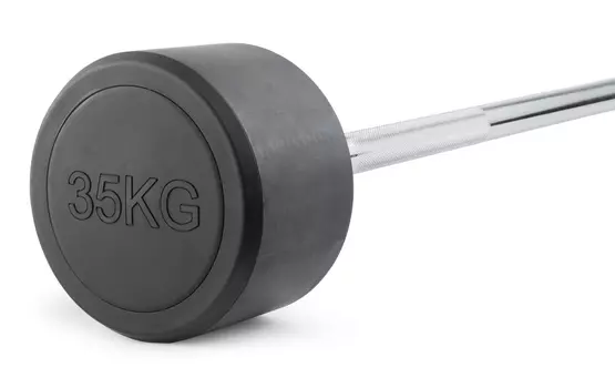 Штанга неразборная обрезиненная 35 кг. Прямой гриф VictoryFit VF-DX4350