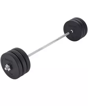 Штанга разборная 35 кг BaseFit стальной гриф, пластиковые диски BB-402