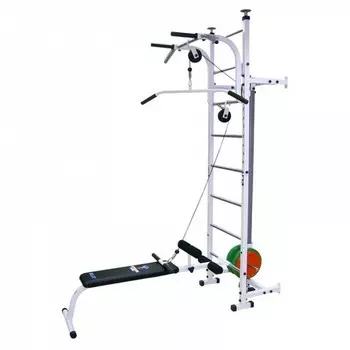 Шведская стенка V-Sport Элит с приставкой тяга верхняя-нижняя SТ001.9 + SТ001