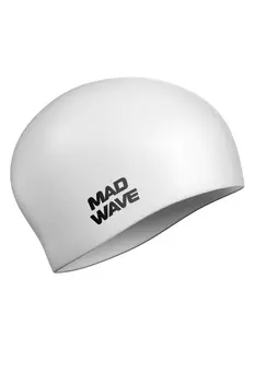 Силиконовая шапочка Mad Wave Long hair silicone M0511 01 0 02W белый