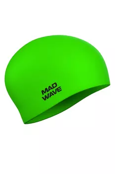 Силиконовая шапочка Mad Wave Long hair silicone M0511 01 0 10W зеленый