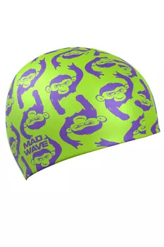 Силиконовая шапочка Mad Wave Monkeys M0554 59 1 00W зеленый