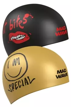 Силиконовая шапочка MadWave It bites reversible M0554 30 0 00W Черный