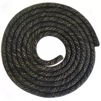 Скакалка для художественной гимнастики 3 м Pro SKG10-19 черный с золотыми блестками