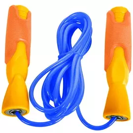 Скакалка с подшипником 2,8 м. Ручки с грипсами, шнур ПВХ (желтая) R18148