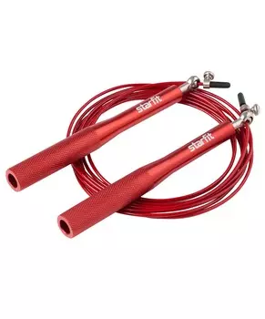 Скакалка скоростная Star Fit RP-302 металл, 3 м, с подшипниками и шарнирами, красный