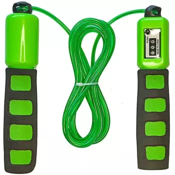 Скакалка со счетчиком 280см Sportex E32630-2 зеленый