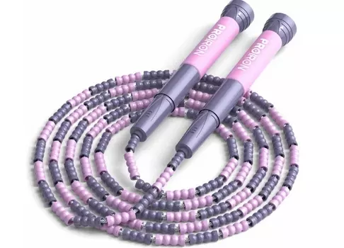 Скакалка спортивная Мягкий Бисер PROIRON СС061 розово-фиолетовый