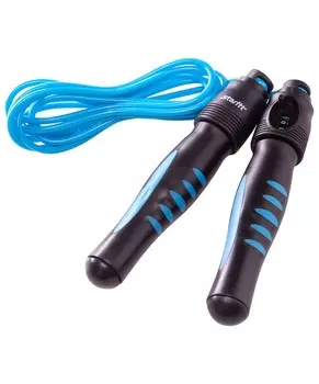 Скакалка Star Fit RP-102 ПВХ, со счетчиком, синяя/черная, 3 м