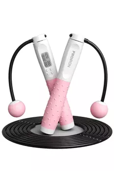 Скакалка умная с дисплеем PROIRON ПРО041 бело-розовый