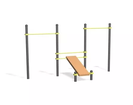 Скамья для пресса и две перекладины Iron King WO.10