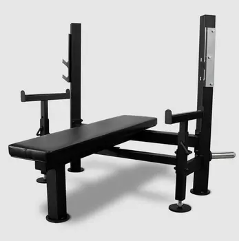 Скамья для жима лёжа со страховочными упорами Bronze Gym Partner ML-902