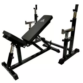 Скамья со стойками под штангу DFC DZ005ABB черный