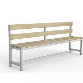 Скамейка для раздевалки со спинкой Glav 10.200